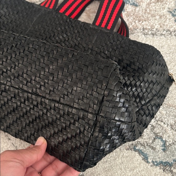 Clare V Bateau Tote Black Woven Leather Everyday Carryall Minimalist - Picture 12 of 16